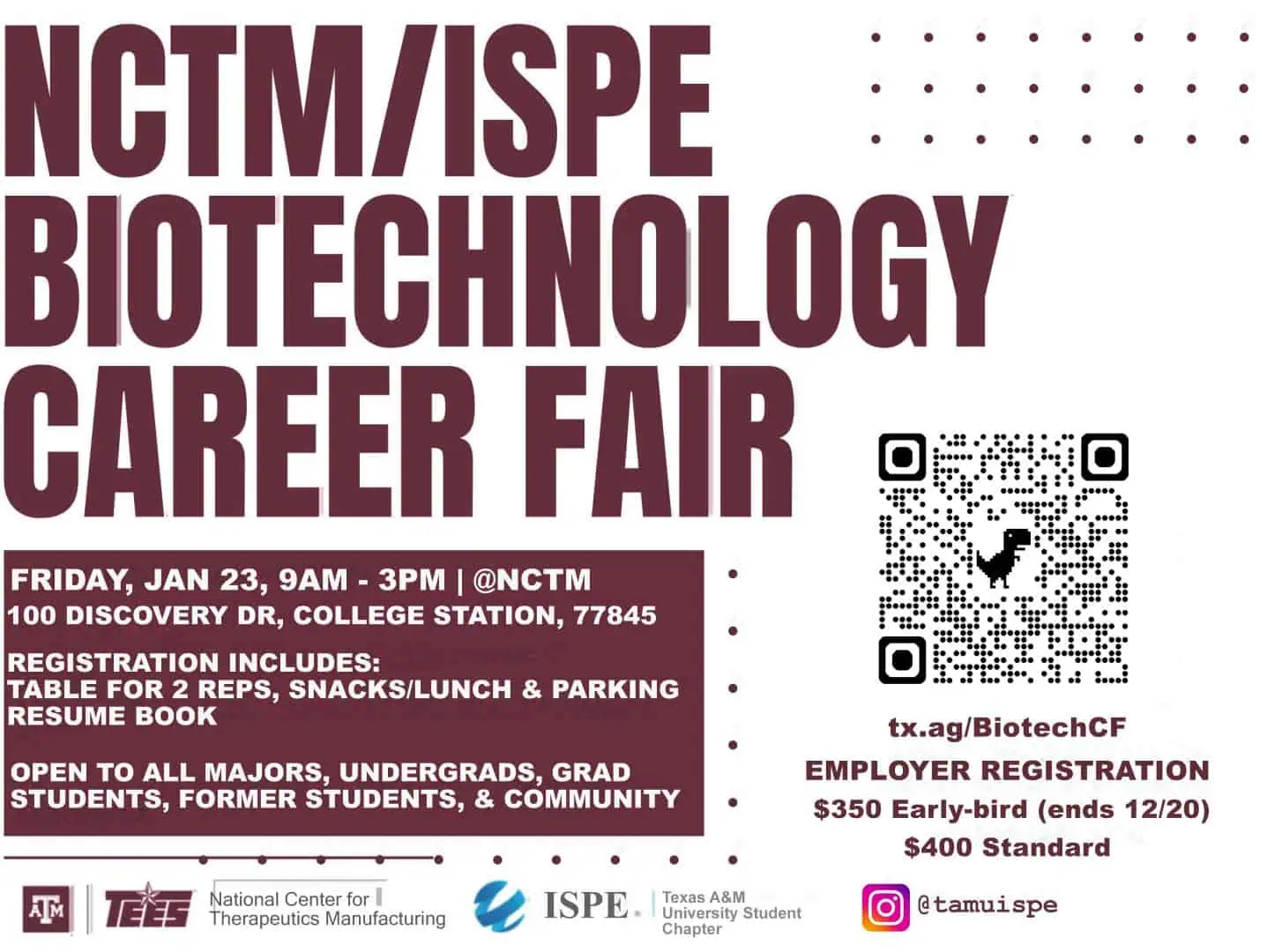 ISPE A&M Employer Recruiting Flyer 2026